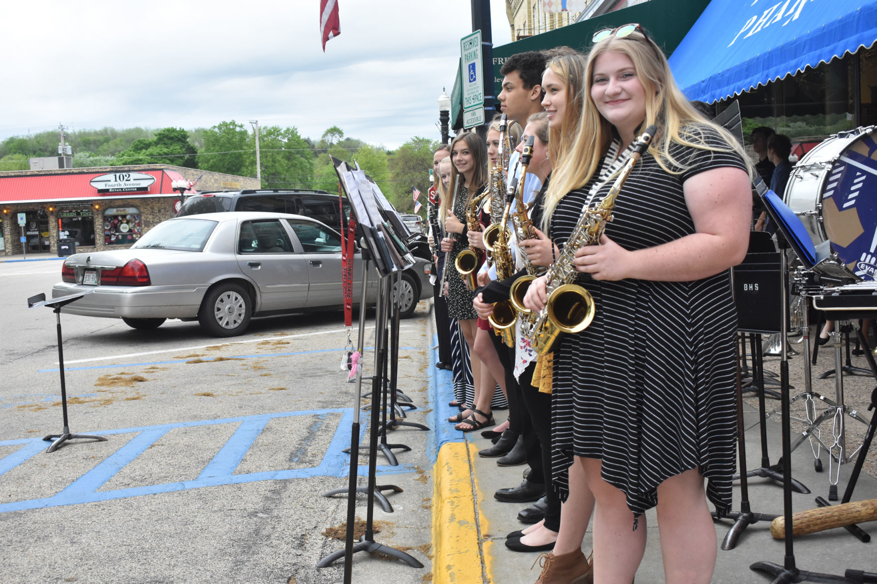 Baraboo High School Symphony Band at parade
